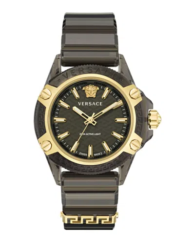 Versace Icon Active Silicone Watch In Green