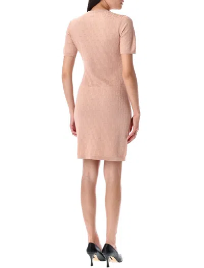 Fendi Ff Knit Mini Dress With Micro Motif