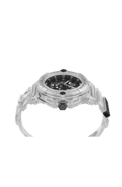 Philipp Plein Men's The $kull Transparent Silicone Strap Watch 45mm In White