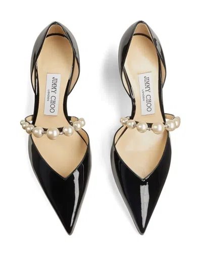 Jimmy Choo Pointed Toe Pumps With Faux-pearl Embellishment