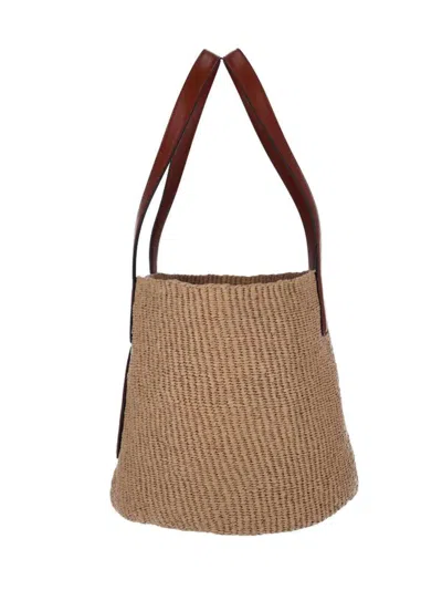 Chloé Beige Horse Medal Large Basket Bag