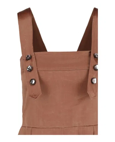 Bottega Veneta Jewelled Playsuit In Brown
