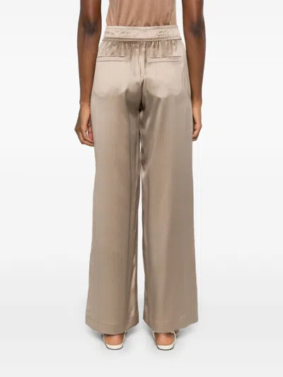 Brunello Cucinelli Wide Leg Trousers In Sesame Beige