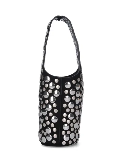 Khaite Livia Small Studded Suede Bucket Bag