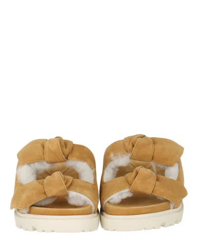 Alexandre Birman Lolita Slides Woman Sandals Brown Size 8 Leather In Brown