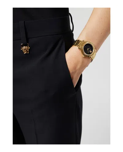 Versace Greca Twist Bracelet Watch In Gold