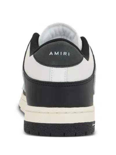 Amiri Multicolor Leather And Fabric Bandana Denim Skel Sneakers In Black