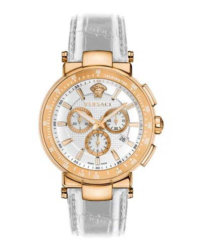 Versace Mystique Chrono Strap Watch In Gold