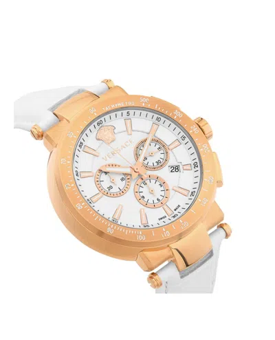 Versace Mystique Chrono Strap Watch In Gold