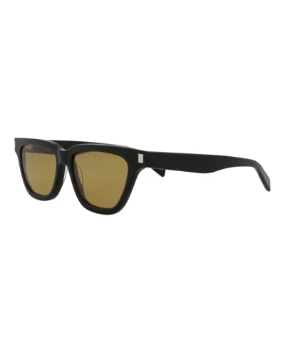 Saint Laurent Square-frame Acetate Sunglasses With Saddle Nose Bridge In Black