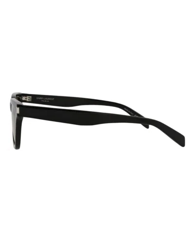 Saint Laurent Square-frame Acetate Sunglasses With Saddle Nose Bridge In Black