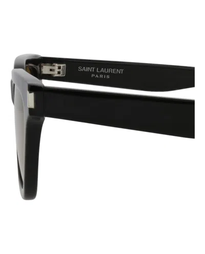 Saint Laurent Square-frame Acetate Sunglasses With Saddle Nose Bridge In Black