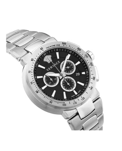 Versace Mystique Chrono Bracelet Watch In Metallic