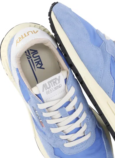Autry Low Top Sneakers Contrasting Inserts In Blue