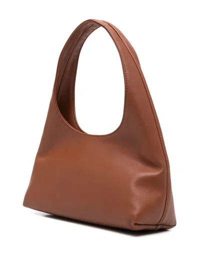 Apc A.p.c. Baby Ninon Shoulder Bag With Logo Print In Brown
