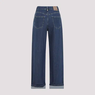 Max Mara Wide-leg High-waisted Jeans With Rolled Cuffs And Five-pocket Styling