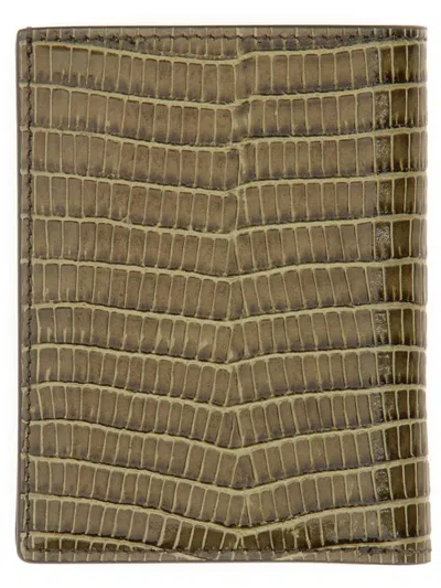 Tom Ford Green Calf Leather Wallets In Green