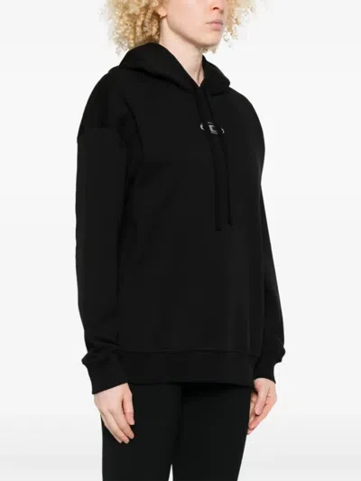Diesel Relaxed-fit Hoodie With Kangaroo Pocket And Drawstring Hood In Black