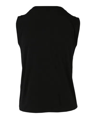 Bottega Veneta Sleeveless Printed Knit Top In Black