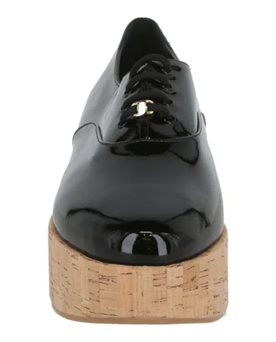 Ferragamo Viviane Platform Patent Leather Oxfords In Black