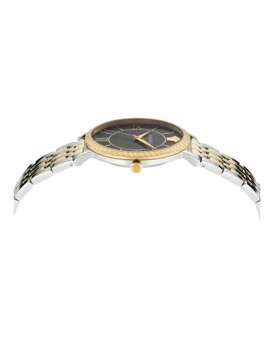 Versace V-eternal Bracelet Watch With Two-tone Case In Gold