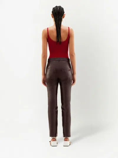 Courrèges Ribbed Texture Spaghetti Straps Top