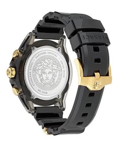 Versace Icon Active Diamond Watch In Black