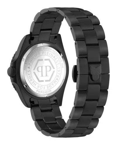 Philipp Plein Gmt-i Challenger Baguettes Bracelet Watch In Black