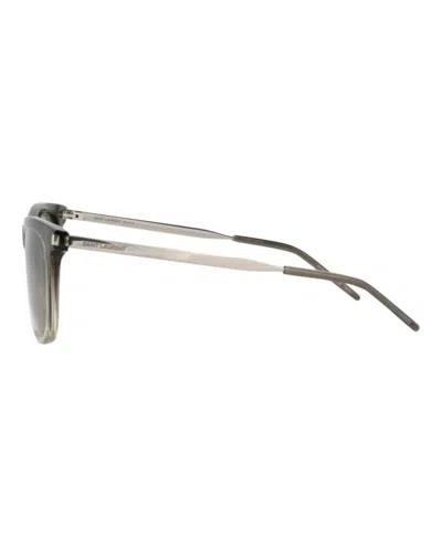 Saint Laurent Round-frame Acetate Sunglasses With Metal Temples