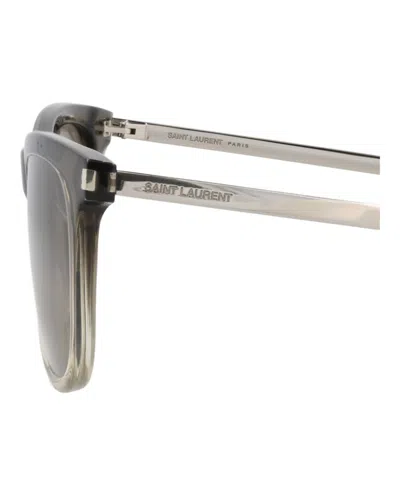 Saint Laurent Round-frame Acetate Sunglasses With Metal Temples