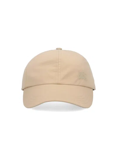 Burberry Equestrian Knight Design Cotton Gabardine Baseball Cap In Neutral