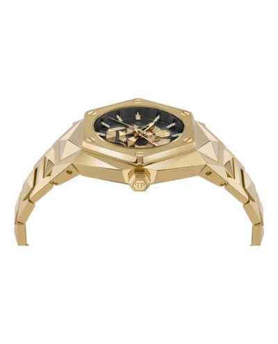 Philipp Plein Women's Skull Spikes Gold Ion Plated Stainless Steel Bracelet Watch 40mm In Gold
