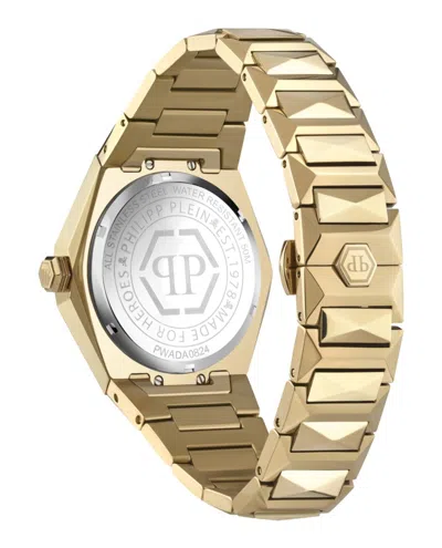 Philipp Plein Women's Skull Spikes Gold Ion Plated Stainless Steel Bracelet Watch 40mm In Gold
