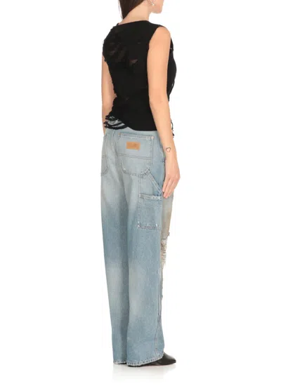 Mm6 Maison Margiela Mm6 By Maison Margiela Black Cotton Sleeveless Top With Distressed Details