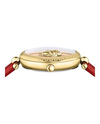 Versace Palazzo Empire Strap Watch In Red