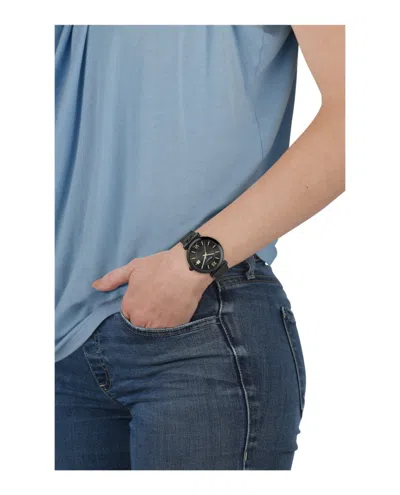 Ferragamo Ora Watch With Black Guilloche Dial In Black