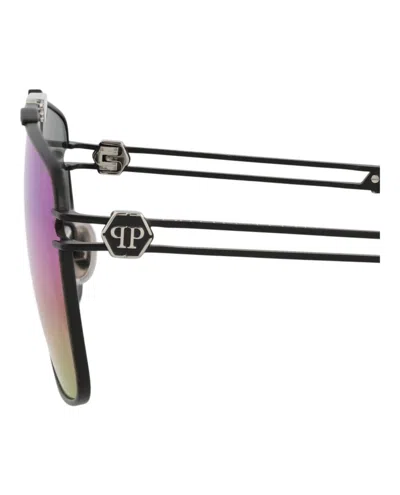 Philipp Plein Aviator-frame Titanium Sunglasses In Purple