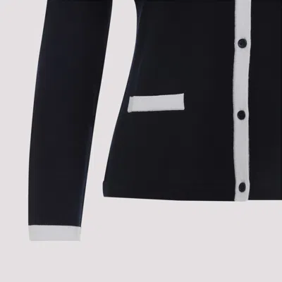 Max Mara V-neck Button-down Sweater With Contrasting Trim