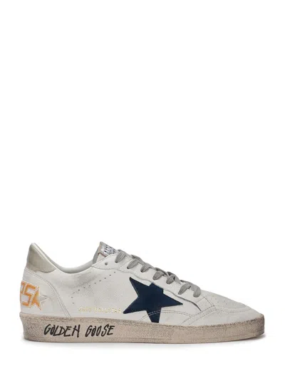 Golden Goose Distressed Low-top Sneakers With Star Detail And Vintage Aesthetic In White