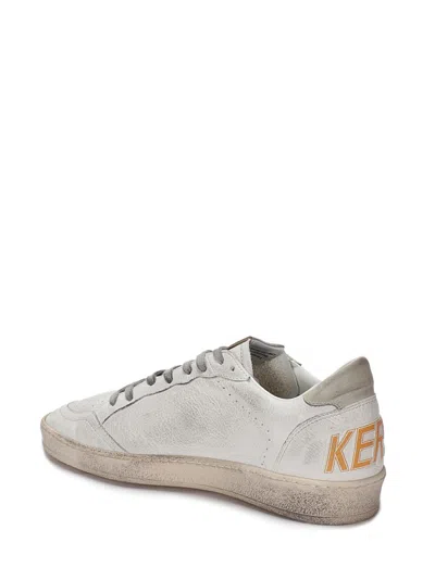 Golden Goose Distressed Low-top Sneakers With Star Detail And Vintage Aesthetic In White