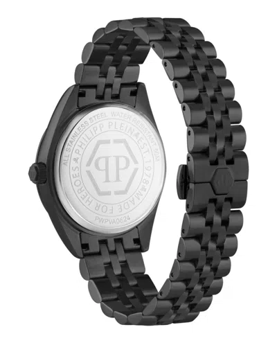 Philipp Plein Date Superlative Crystal Watch In Black