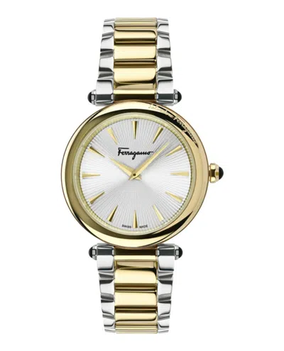 Ferragamo Idillio Bracelet Watch With Two-tone Case In Metallic