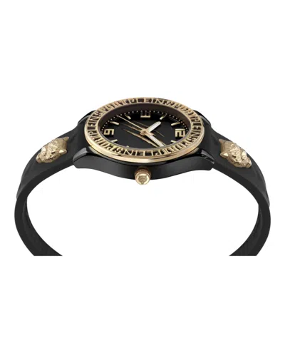 Plein Sport Womens Eclipse Three Hand Quartz Black Silicone 36mm In Black