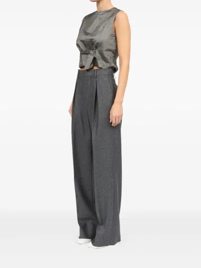 Mm6 Maison Margiela Mm6 By Maison Margiela Medium Grey Tailored Trousers