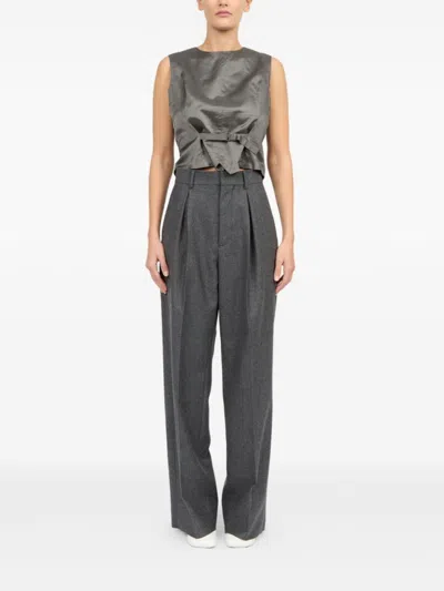 Mm6 Maison Margiela Mm6 By Maison Margiela Medium Grey Tailored Trousers
