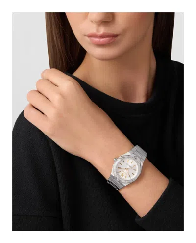 Plein Sport Metronaut Bracelet Watch With Classic Quartz Movement In Metallic