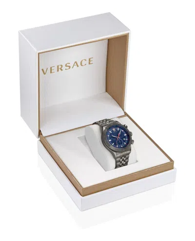 Versace Hellenyium Chrono Bracelet Watch In Neutral