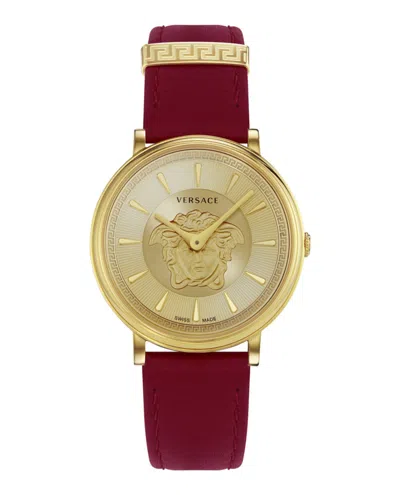 Versace V-circle Medusa Strap Watch