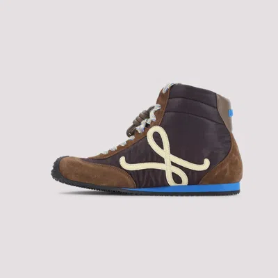 Loewe High-top  Sneakers With Textured Design And Logo Embellishment