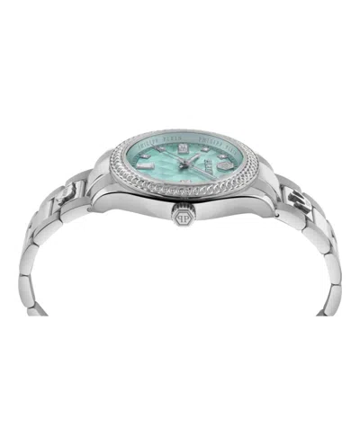 Philipp Plein 38mm Stainless Steel Watch With Blue Guilloche Dial In Metallic